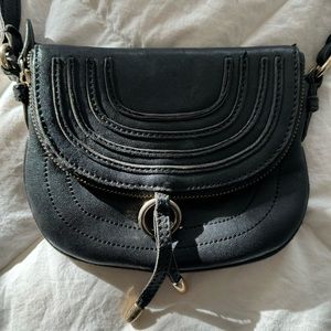 Leather Crossbody Purse | Black